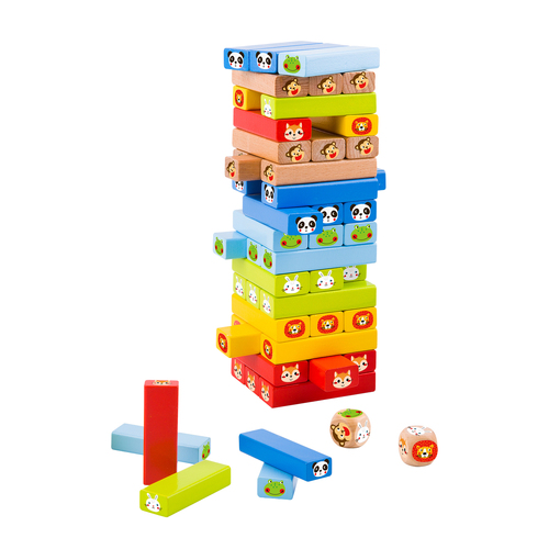 JENGA STACKING ANIMALS BOARD GAME