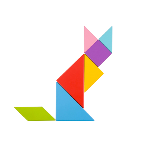 TANGRAM PLAY WOODEN BRAINTEASER PUZZLE
