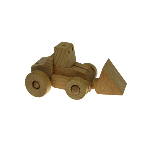 WOODEN TRANSFORMER SMALL - BULLDOZER