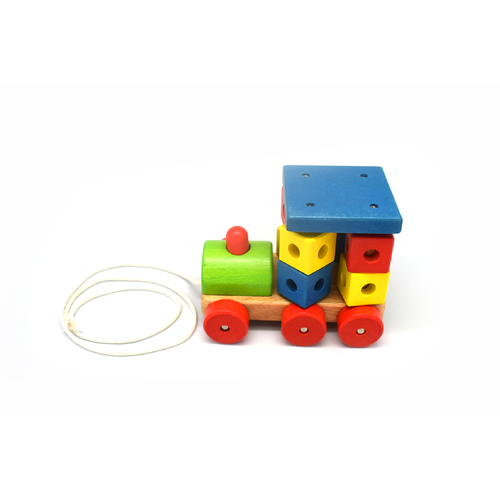 PULL ALONG SPIN BLOCK TRAIN ENGINE