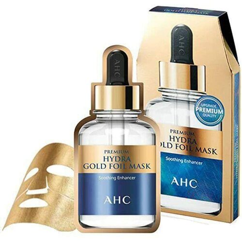AHC Premium Hydra Gold Foil Mask Soothing Enhancer Whitening Anti Wrinkle 5pc x 25g