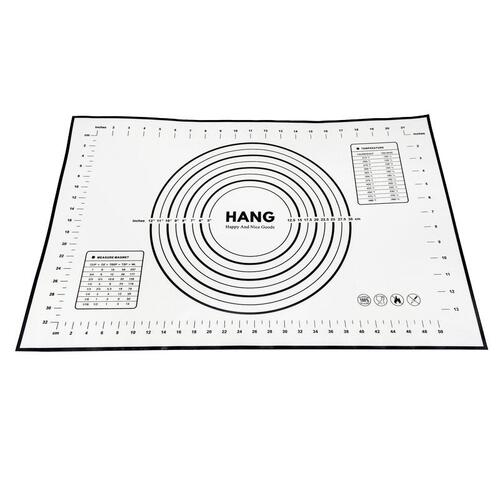 X Large Silicone Pastry Mat Thick Non Stick Baking Mat with Measurement 40*60 cm Fondant Mat Counter Mat Dough Rolling Mat Oven Liner Pie Crust Mat Bl