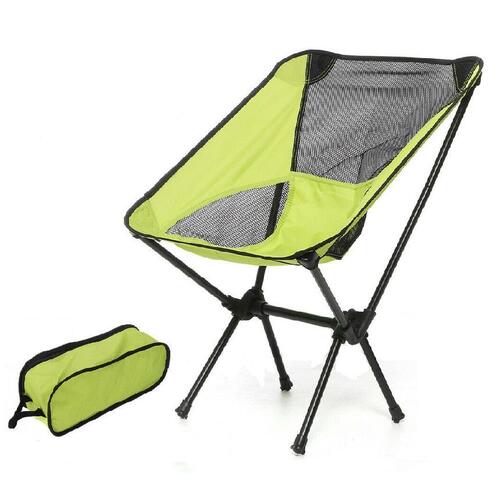 Ultralight Aluminum Alloy Folding Camping Camp Chair Outdoor Hiking Green