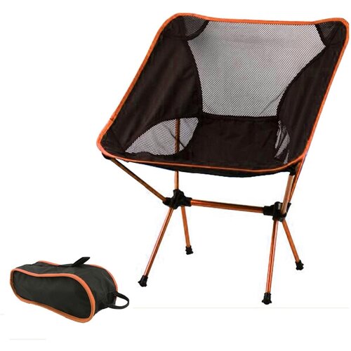 Ultralight Aluminum Alloy Folding Camping Camp Chair Outdoor Hiking Orange