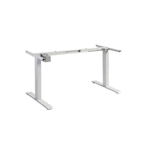 Standing Desk Height Adjustable Sit Stand Motorised White Single Motors Frame Top