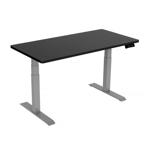 Standing Desk Height Adjustable Sit Stand Motorised Single White Motor Frame 140cm Maple Top