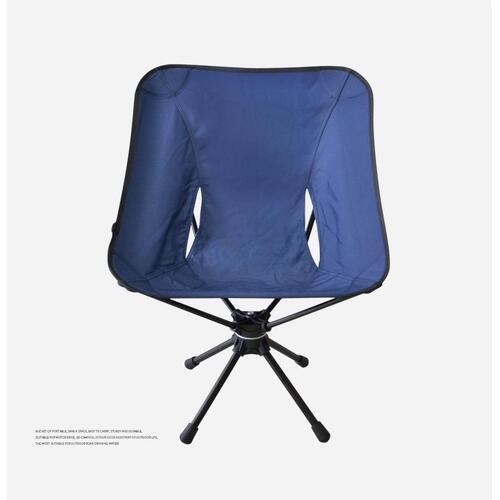 Outdoor Hiking Camping Beach Portable Folding Swivel Chair Carry Bag Blue