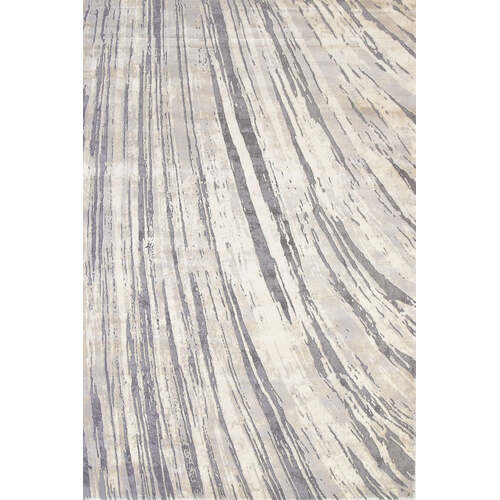 Alyssum Grey Beige Textured Swirl Rug 240x330 cm
