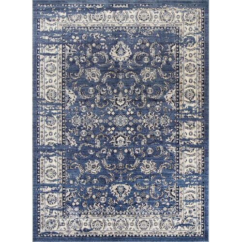 Arya Distressed Navy Blue Rug 160x220 cm