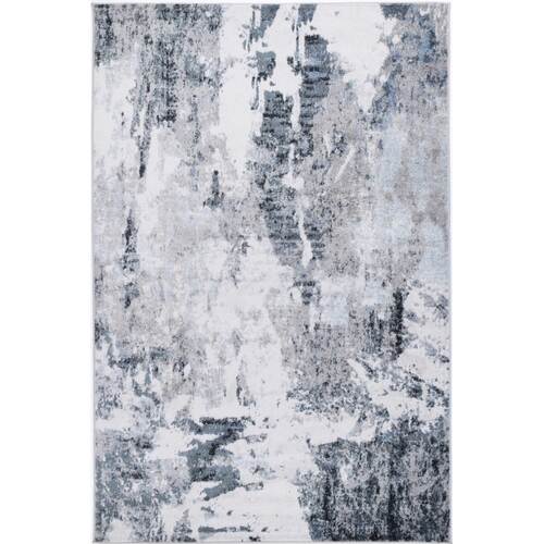 Ermina Modern Abstract Grey Rug 240x330cm