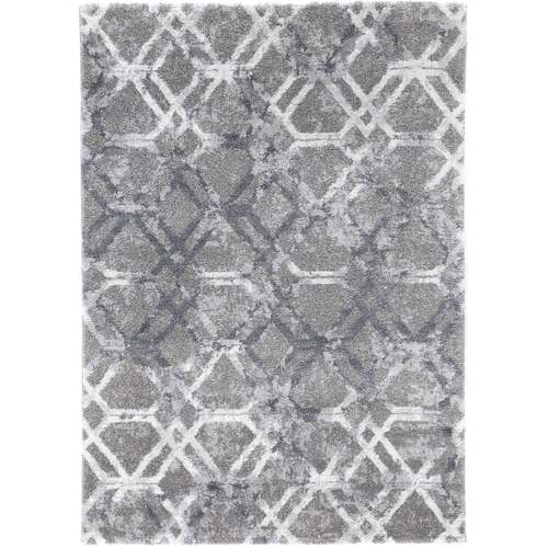 Yuzil Blue Lattice Rug 120x170cm