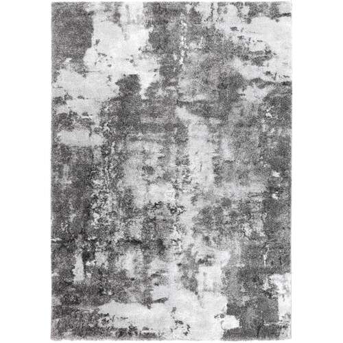Yuzil White Grey Abstract Rug 240x330cm