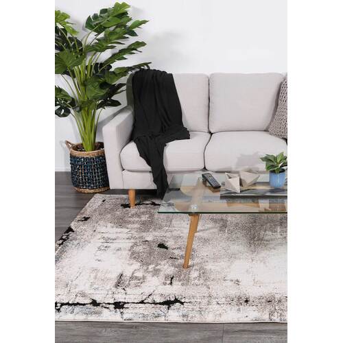 Vision Grey and Beige Abstract Rug 200x290cm
