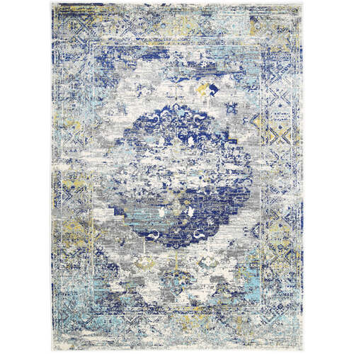Delicate Blue Green Distressed Rug 240x330 cm