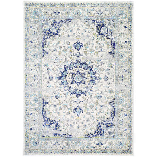 Delicate Navy Blue Traditional Rug 300x400 cm