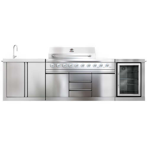 Hurricane 6 Burner Outdoor Kitchen BBQ Package High Grade #304 Stainless Steel