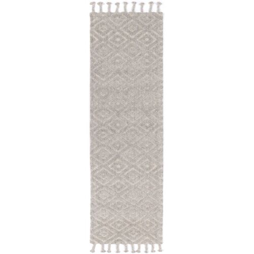 Leilani Plush Diamond Grey Rug 80x300cm