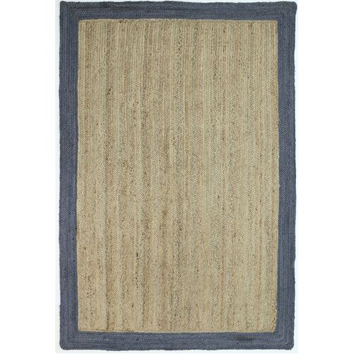 Hampton Grey Border Jute Rug 150x220cm