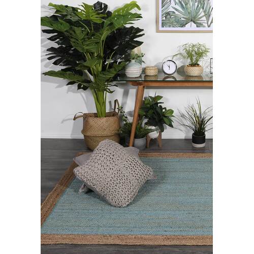 Hampton Blue Centre Jute Rug 230x320cm