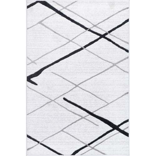 Windjana Abstract Stripe White Rug 200x290cm