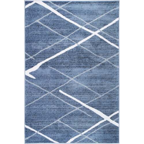 Windjana Abstract Stripe Blue Rug 280x380cm