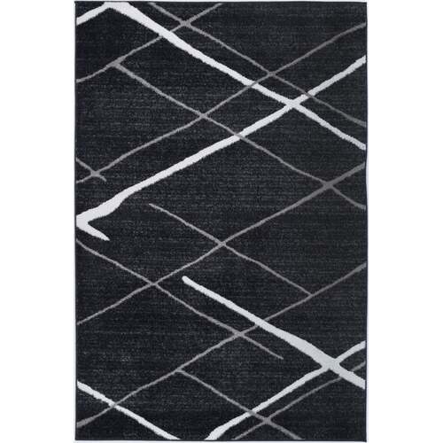 Windjana Abstract Stripe Charcoal Rug 280x380cm