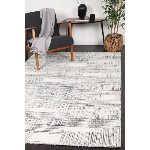 Verve Light Grey Brick Rug 240x330cm