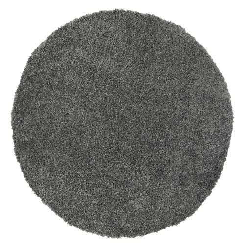 Alpine Shaggy Charcoal Grey Rug 160x160 cm Round