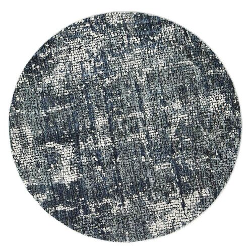 Roman Mosaic Solid Grey Turquoise Rug 160x230 cm