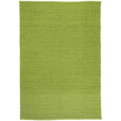 Natura Wool Bright Green Diamond Rug 160x230 cm