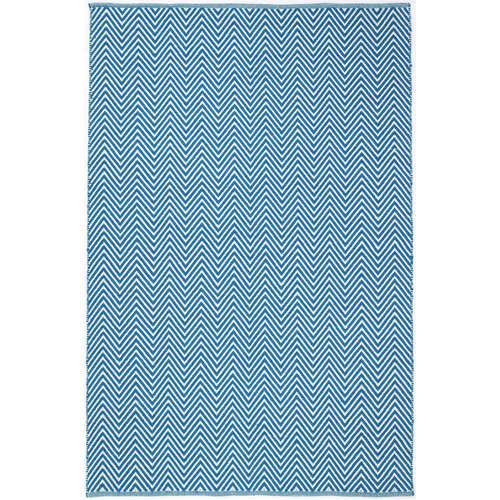 Natura Wool Turquoise Blue Chevron Rug 160x230 cm