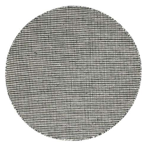Scandi Charcoal Grey Reversible Wool Round Rug 150x150 cm Round
