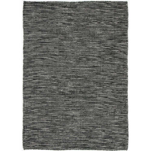 Scandi Black White Reversible Wool Rug 160x230 cm