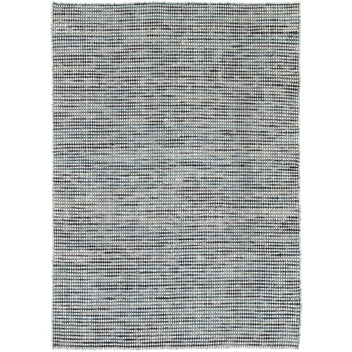 Scandi Teal Blue Reversible Wool Rug 160x230 cm