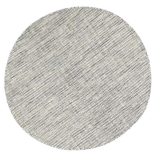 Scandi Grey Reversible Wool Round Rug 240x240 cm Round