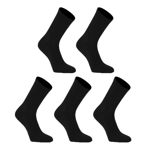 5X Rexy 3D Seamless Crew Socks Large Slim Breathable BLACK