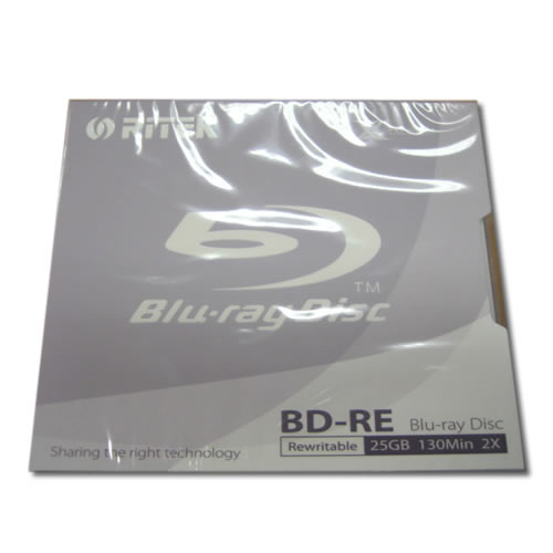 Ritek Blu-Ray BD-RE Rewritable 25GB 2X 130Min Jewel Case