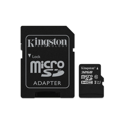 KINGSTON  Canvas Select:MicroSD 32GB , 80MB/s read and 10MB/s write with SD adapter SDCS/32GB
