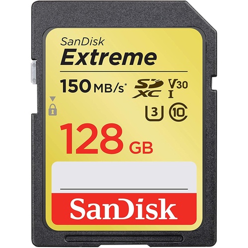 SANDISK SDSDXV5-128G-GNCIN SDXC Extreme CL10 V30 UHS-I/U3 150MB