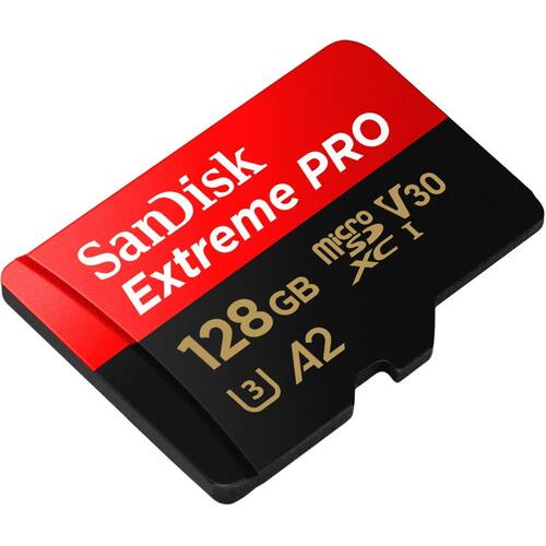 SANDISK  SDSQXCY-128G-GN6MA TF Extreme PRO A2 V30 UHS-I/U3 170R/90W WITH SD ADAPTER