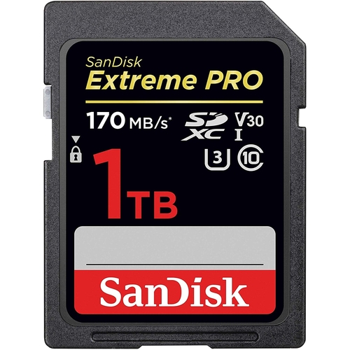 SanDisk SDSDXXY-1T00-GN4IN Extreme Pro UHS-I SDXC Memory Card, 1TB, 170MBS/V30