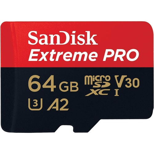 SANDISK  SDSQXCY-064G-GN6MA TF Extreme PRO A2 V30 UHS-I/U3 170R/90W WITH SD ADAPTER