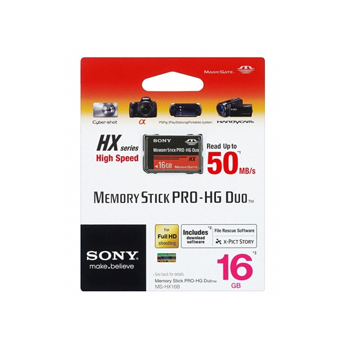 Sony Memory Stick Pro-HG Duo HX Rev.B 16GB 50M/s