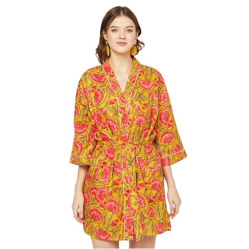 Kimono Cotton Kimono Bathrobe Frida Valentines Day GiftBird Bathrobe Turkish Bathrobe Cardigan Nightwear Dressing Gown Beach Bikini Summer SCK29