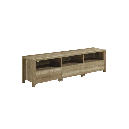 TV Cabinet 3 Storage Drawers with Shelf Natural Wood like MDF Entertainment Unit in Oak Colour