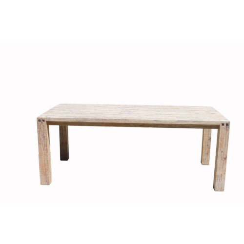 Sturdy 2 Metre table White Brush Finish