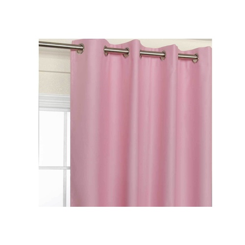 Pink Eyelet Blockout Curtain 140x221cm