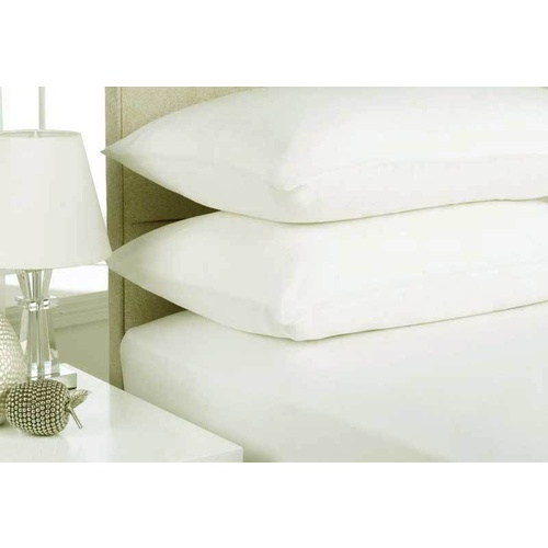 King Size White Color Egyptian Cotton Flannelette Sheet Set (3PCS)