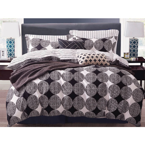 King Size Cotton Circular Modern Quilt Cover Set (3PCS)