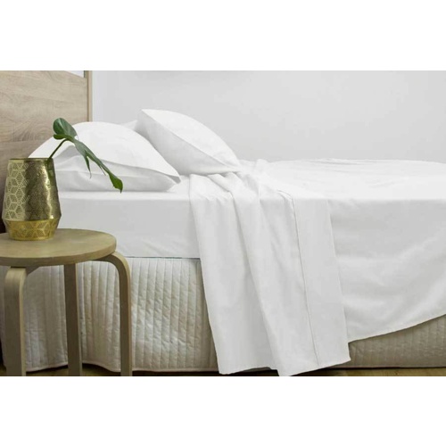 Ardor King Size 3000TC Cotton Rich Sheet Set (White Color)